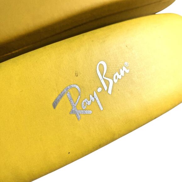 2 RAY BAN Yellow Hard Clamshell Sunglasses Eyeglasses Cases Only Empty Storage - Picture 2 of 8